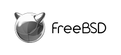 Logo Freebsd cinza