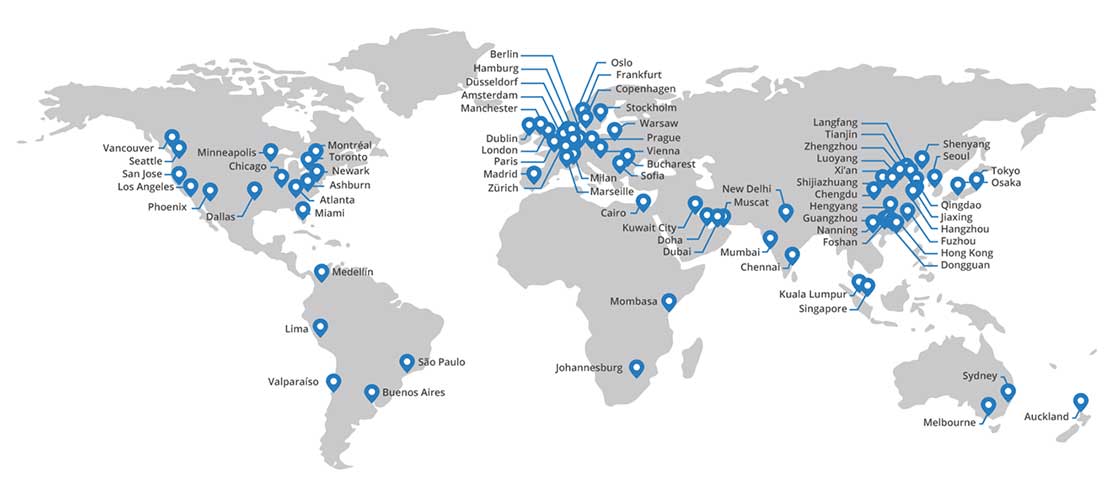 Mapa CDN Mundo Convex